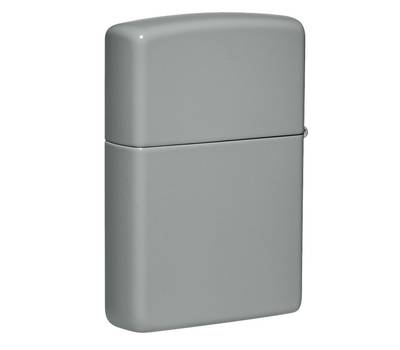 Зажигалка Zippo Classic с покрытием Flat Grey, латунь/сталь, серая, глянцевая, 38x13x57 мм