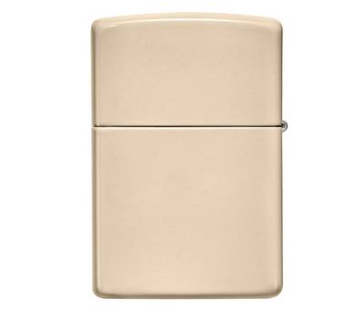 Зажигалка Zippo Classic с покрытием Flat Sand, латунь/сталь, бежевая, глянцевая, 38x13x57 мм