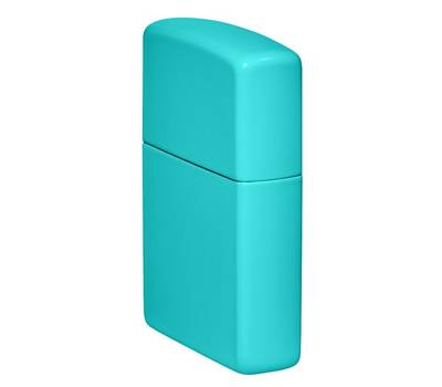 Зажигалка Zippo Classic с покрытием Flat Turquoise, латунь/сталь, бирюзовая, глянцевая, 38x13x57 мм