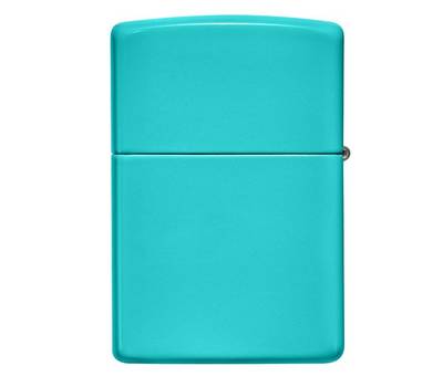 Зажигалка Zippo Classic с покрытием Flat Turquoise, латунь/сталь, бирюзовая, глянцевая, 38x13x57 мм