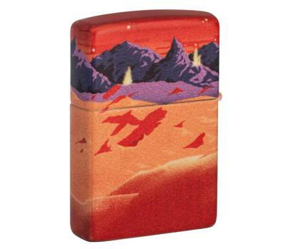 Зажигалка Zippo Mars Design с покрытием 540 Matte, латунь/сталь, красная, матовая, 38x13x57 мм