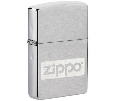 Зажигалка Zippo Набор : фляжка 89 мл и ветроустойчивая Brushed Chrome, серебристая