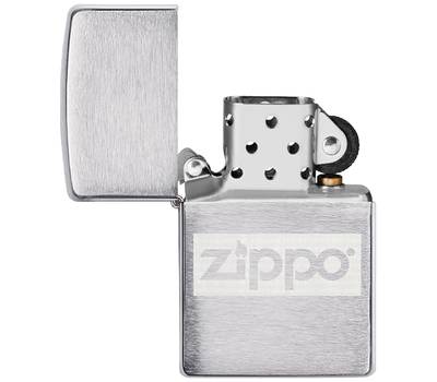 Зажигалка Zippo Набор : фляжка 89 мл и ветроустойчивая Brushed Chrome, серебристая