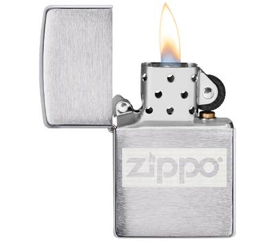 Зажигалка Zippo Набор : фляжка 89 мл и ветроустойчивая Brushed Chrome, серебристая