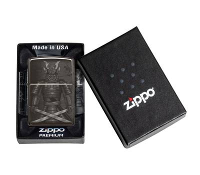 Зажигалка Zippo 49292 Knight Fight Design чёрная 38x13x57 мм