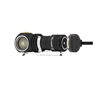 Фонарь налобный Armytek светодиодный Wizard C1 Pro Magnet Usb, 930 лм, теплый свет, аккумулятор