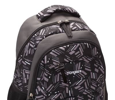 Рюкзак Torber Class X 15,6'', серый с орнаментом, 45x30x18 см, 17 л