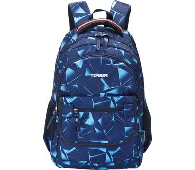 Рюкзак Torber Class X 15,6'', темно-синий с орнаментом, 45x30x18 см, 17 л