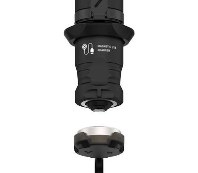 Фонарь Armytek светодиодный Dobermann Pro Magnet USB, 1400 лм, теплый свет, аккумулятор