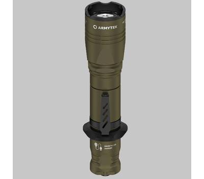 Фонарь Armytek светодиодный тактический Dobermann Pro Magnet USB Olive, 1400 лм, теплый свет, аккум