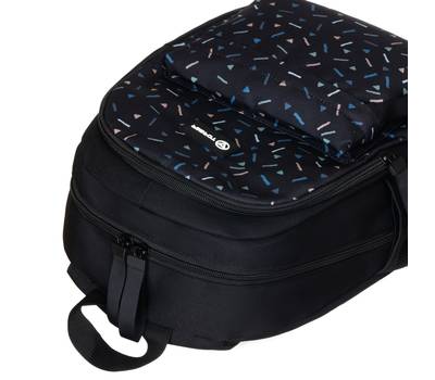 Рюкзак Torber Class X Mini, чёрный/серый с орнаментом, 35,5x25x12 см + Мешок для обуви в подарок!