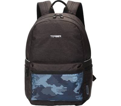 Рюкзак Torber Graffi 15", черно-синий, 44х31х18 см, 20 л