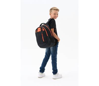 Рюкзак Torber школьный Class X 15,6'', черный/красный, 45x32x16 см+ Мешок для сменной обуви в подар