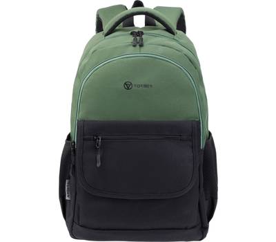 Рюкзак Torber школьный Class X, черно-зеленый, 45x30x18 см
