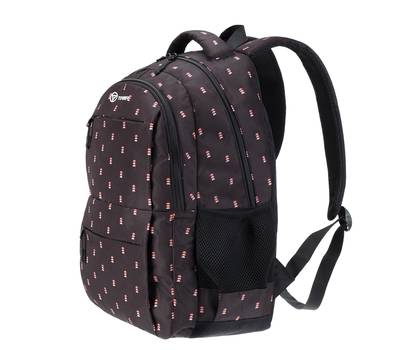 Рюкзак Torber школьный Class X, черный с орнаментом, 45x30x18 см