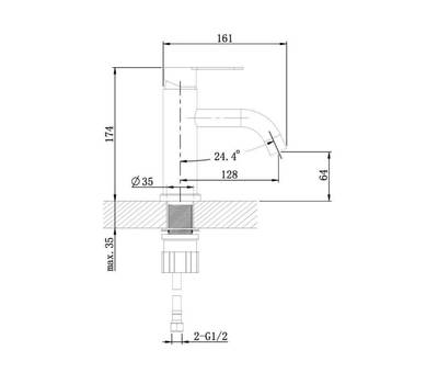 Смеситель для умывальника Orange M99-021ni Steel никель