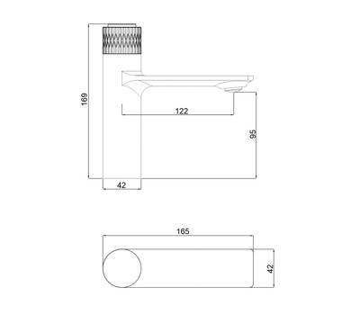 Смеситель для умывальника Orange M01-021cr PUSH кноп. упр.