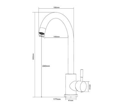 Смеситель для кухни Orange M99-009b Steel черный