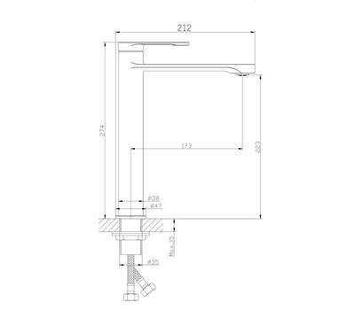 Смеситель для ванны Orange M10-121cr VESPER, хром