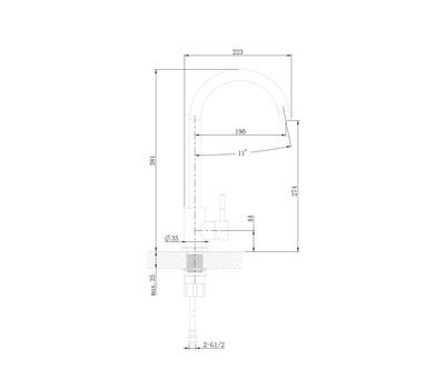 Смеситель для кухни Orange M99-005ni Steel никель