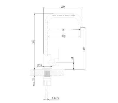 Смеситель для кухни Orange M99-006ni Steel никель