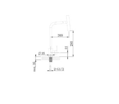 Смеситель для кухни Orange M99-009ni Steel с подв аэратором