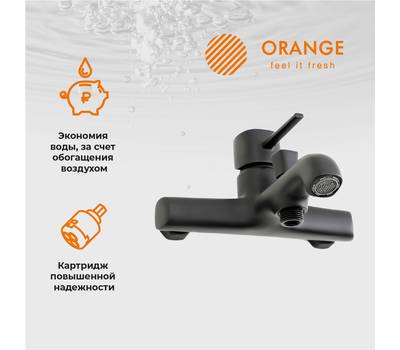 Смеситель для ванны Orange M05-100b Karl матовый черный