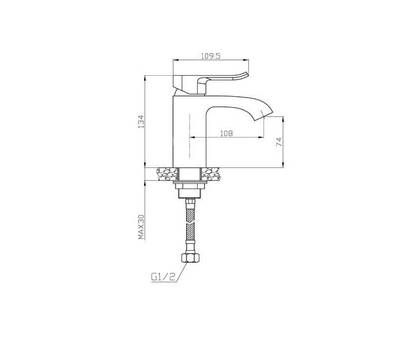 Смеситель для умывальника Agger A0402100 Happy