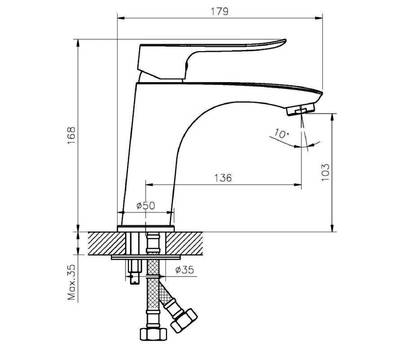 Смеситель для умывальника Agger A2502100 Nice