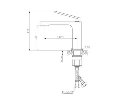 Смеситель для умывальника Agger A2602100 Beauty