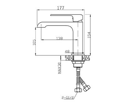 Смеситель для умывальника Agger A3002100 Magic однозахв хром