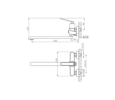 Смеситель для ванны Agger A2621100 Beauty