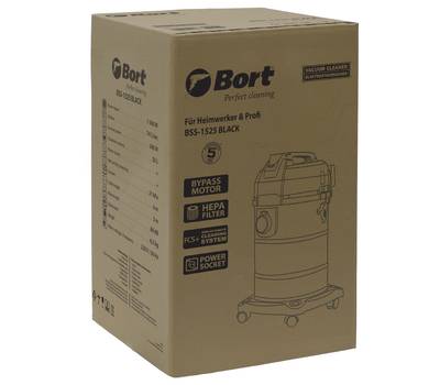 Пылесос для сухой и влажной уборки BORT BSS-1525 BLACK