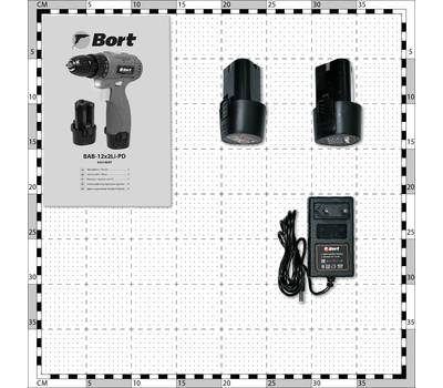 Дрель-шуруповерт аккумуляторная BORT BAB-12x2Li-PD (2x1,5Ah)