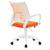 Офисное кресло BRABIX Fly MG-396W, с подлокотниками, пластик белый, сетка, оранжевое