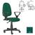 Офисное кресло BRABIX Prestige Ergo MG-311, регулируемая эргономичная спинка, ткань,черно-зеленое