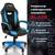 Офисное кресло BRABIX "Blaze GM-162", TW/экокожа, черное/голубое, 532578, 7083506